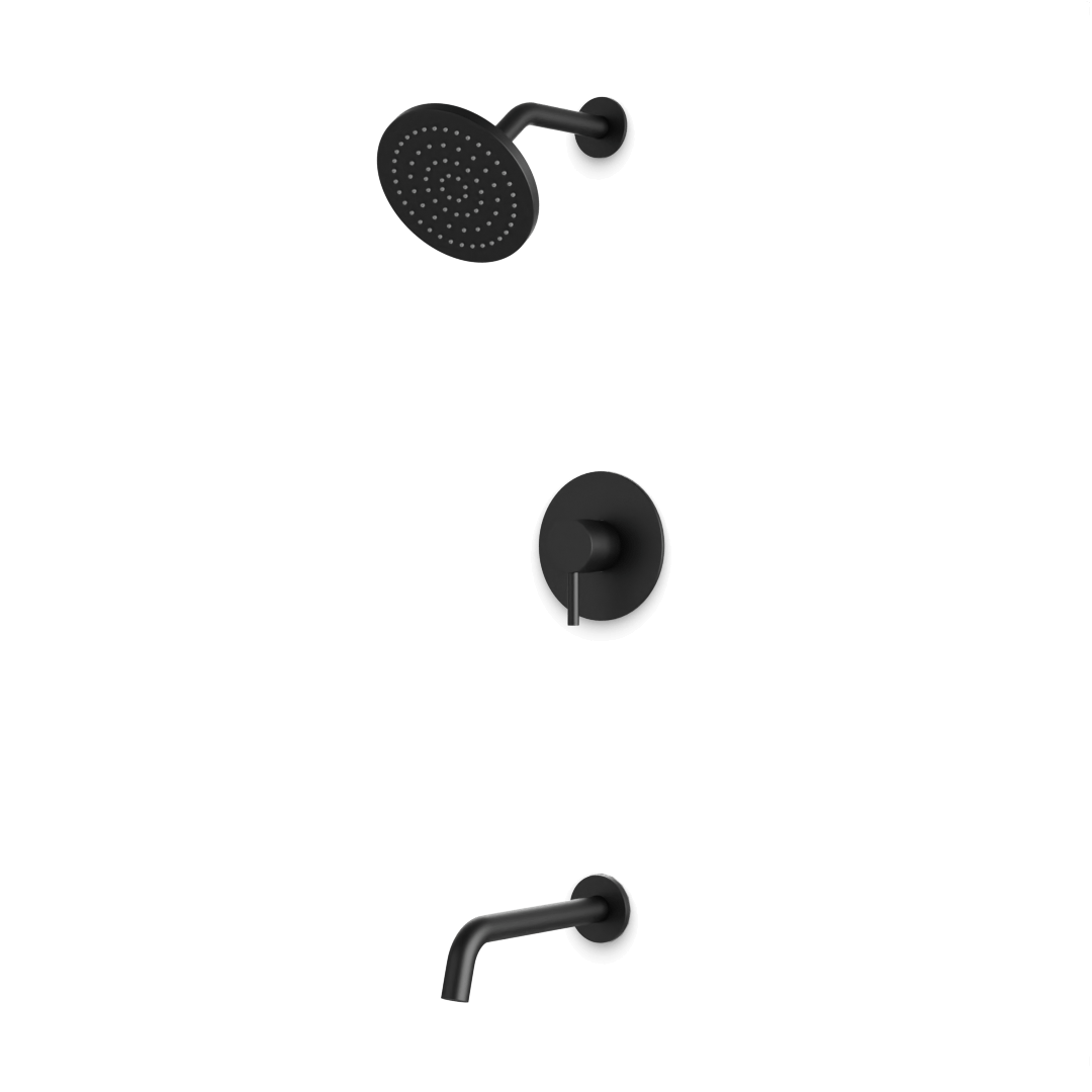 Artos Opera 2-Way Pressure Balance Shower Trim Kit with Tub Filler Matte Black – TS256BK
