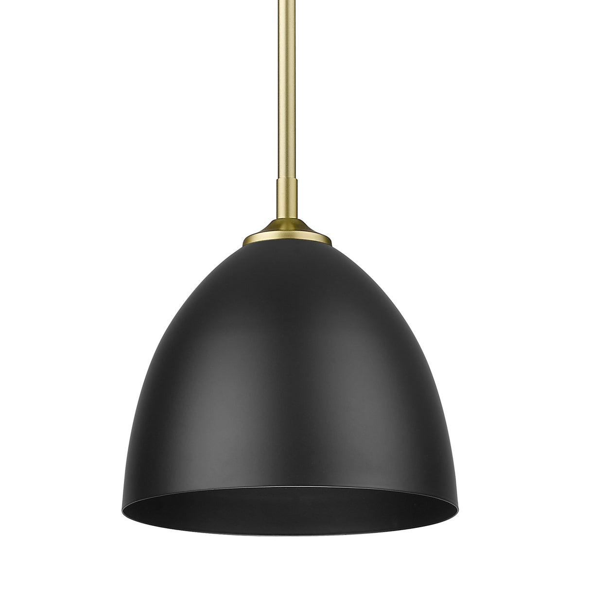 Zoey Small Pendant in Olympic Gold with Matte Black Shade