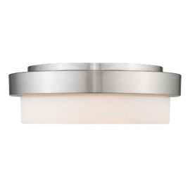 Multi-Family Flush Mount in Pewter with Opal Glass