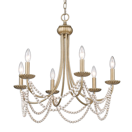 Serafina 6 Light Chandelier in Golden Aura