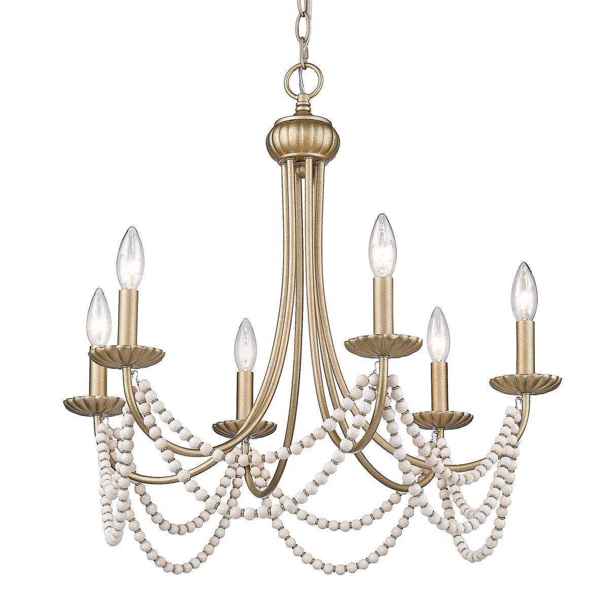 Serafina 6 Light Chandelier in Golden Aura