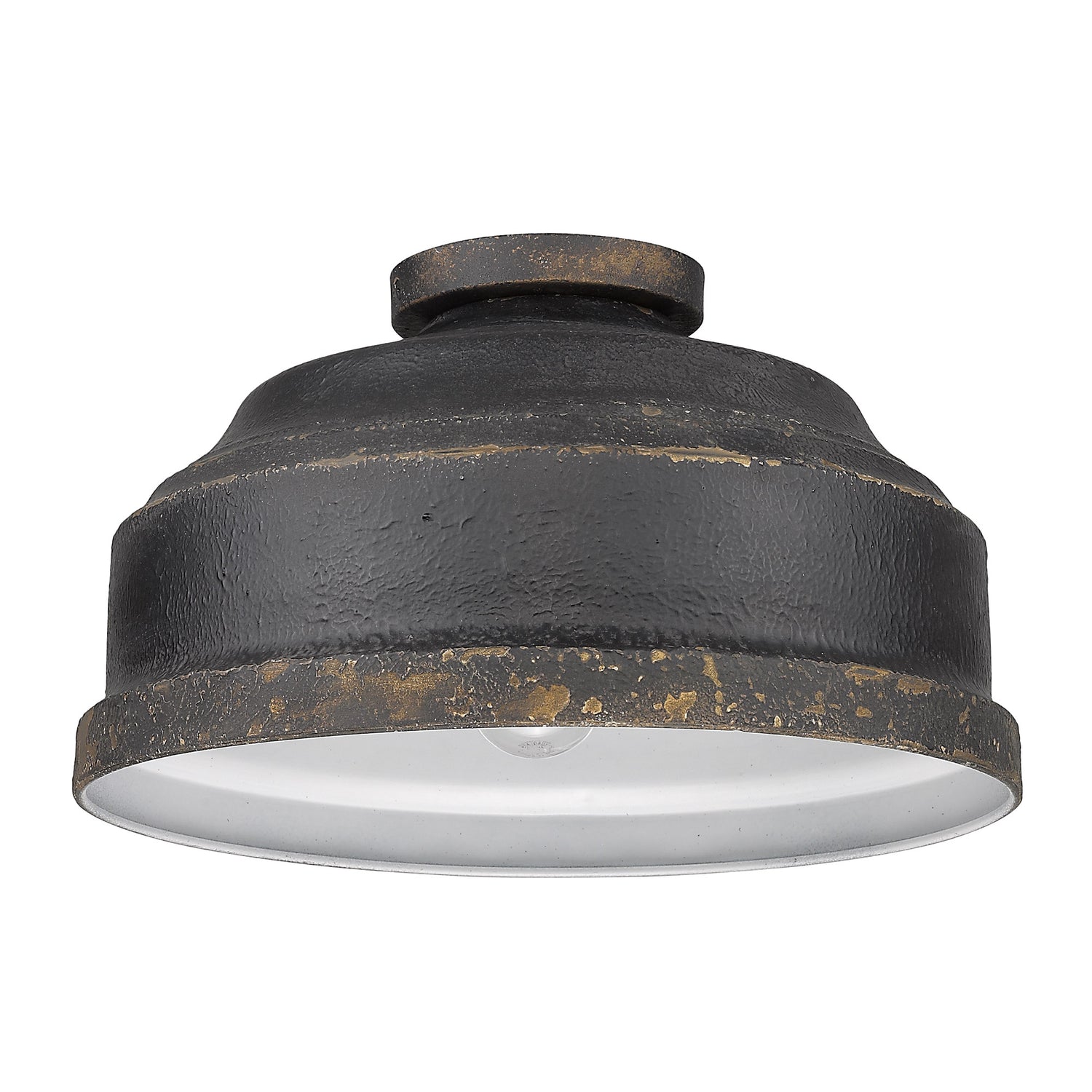 Keating Flush Mount in Antique Black Iron