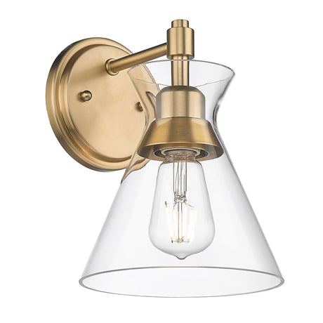 Malta BCB 1 Light Wall Sconce in Brushed Champagne Bronze with Clear Glass Shade