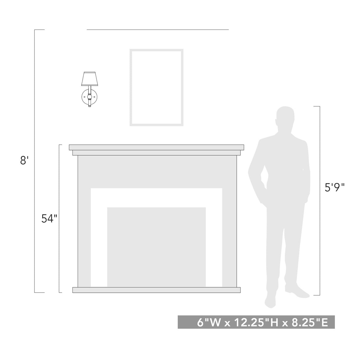 Waverly 1 Light Wall Sconce in Rubbed Bronze with Classic White Shade