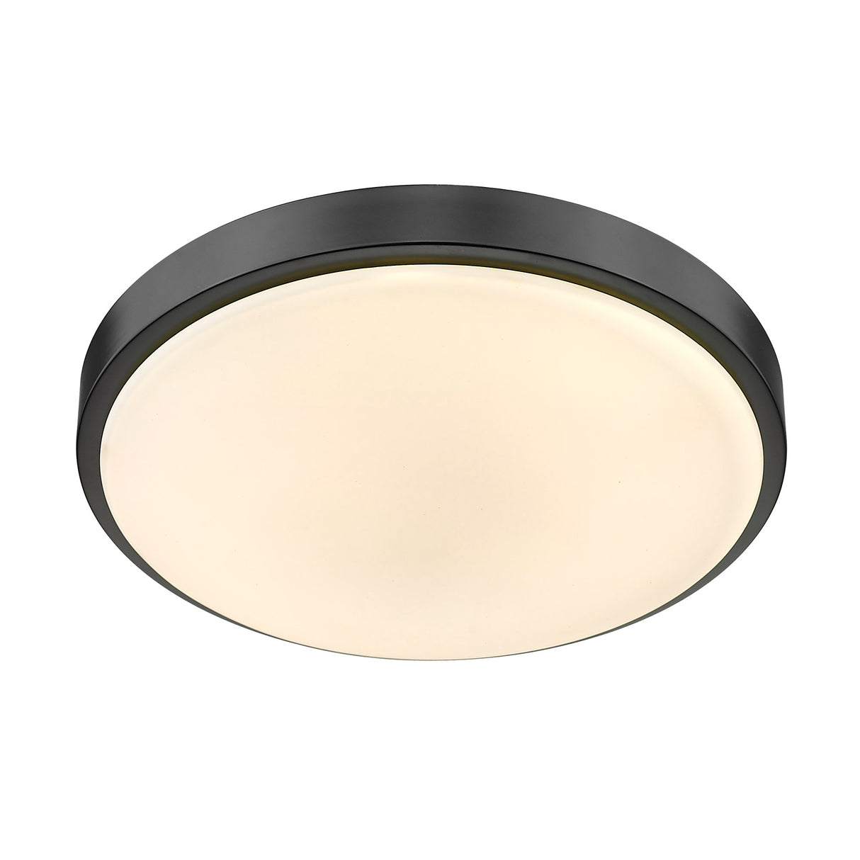 Gabi 13" Flush Mount in Matte Black with Opal Glass