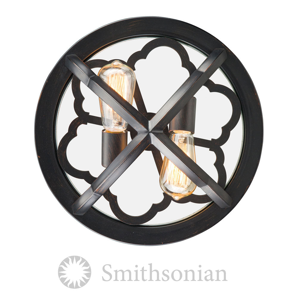 Smithsonian Saxon Flush Mount in Aged Bronze