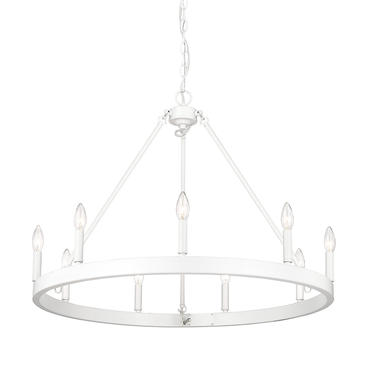 Alastair WHT Matte White 9 Light Chandelier