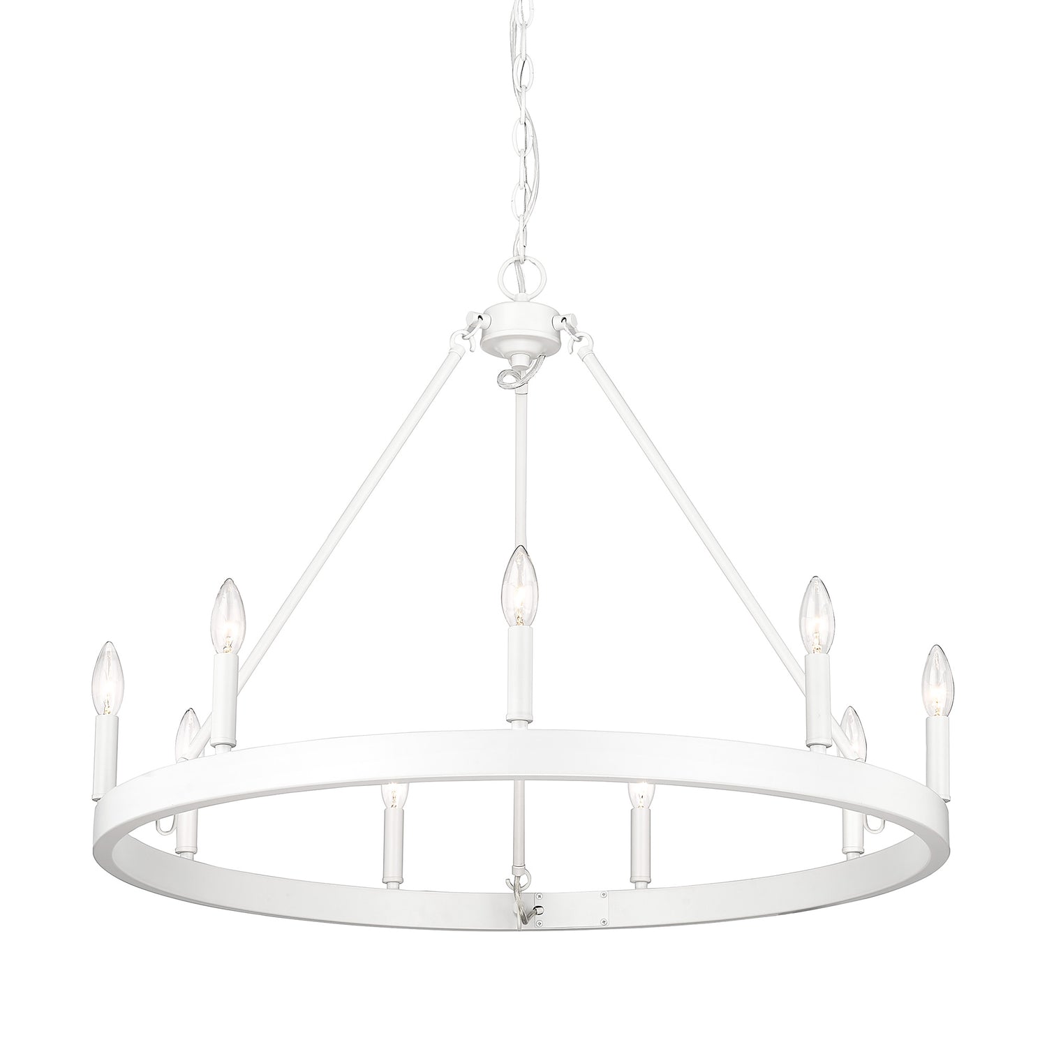 Alastair WHT Matte White 9 Light Chandelier