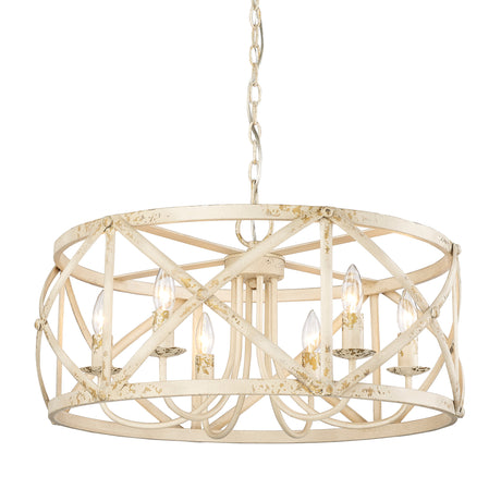 Alcott AI 6 Light Chandelier in Antique Ivory