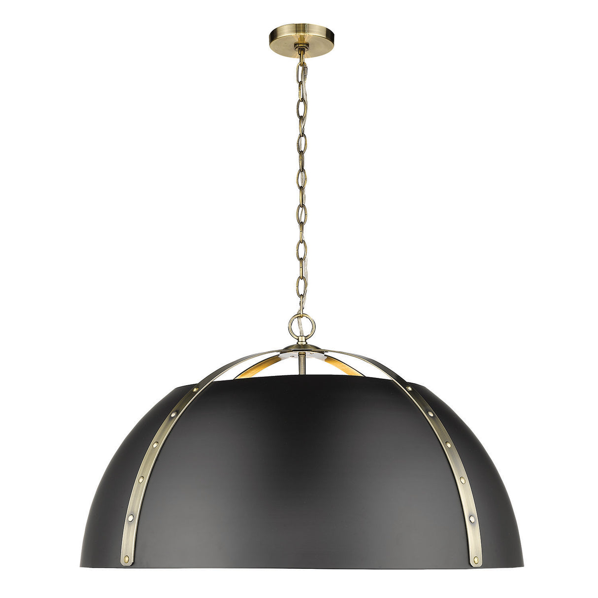 Aldrich AB 8 Light Pendant in Aged Brass