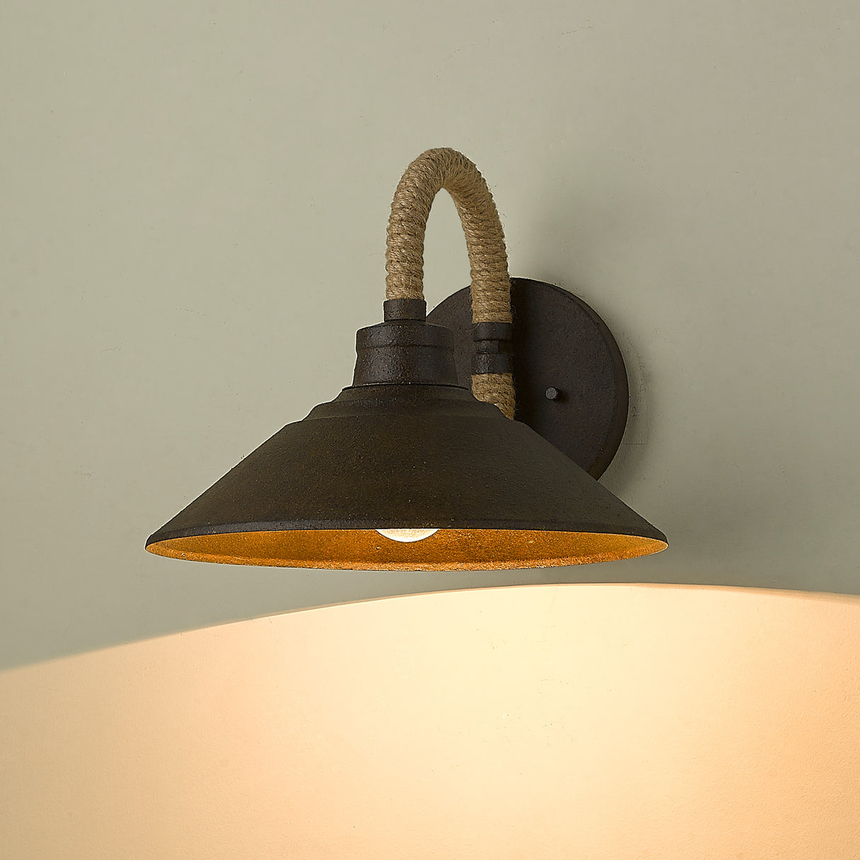 Journey 1 Light Wall Sconce in Dark Rust