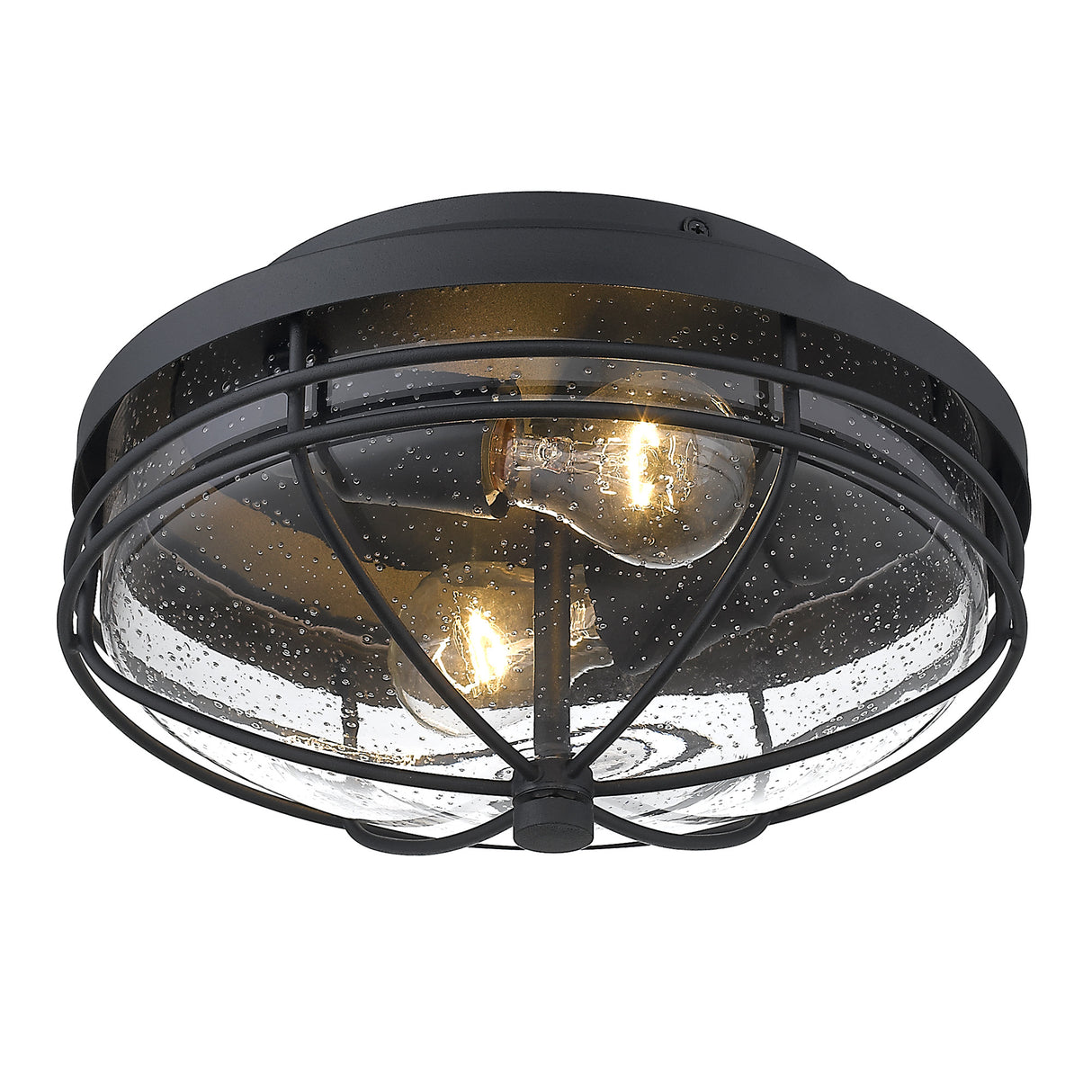 Seaport Outdoor Flush Mount in Natural Black