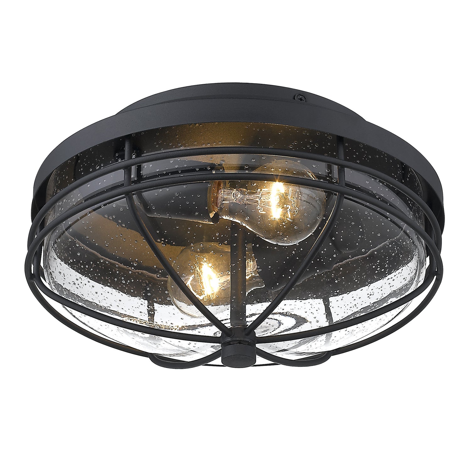 Seaport Outdoor Flush Mount in Natural Black