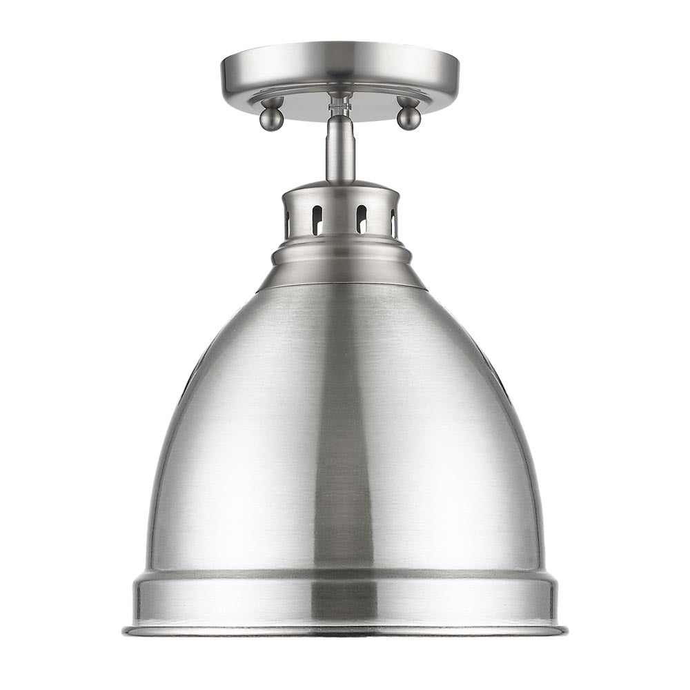 Duncan Flush Mount in Pewter with a Pewter Shade