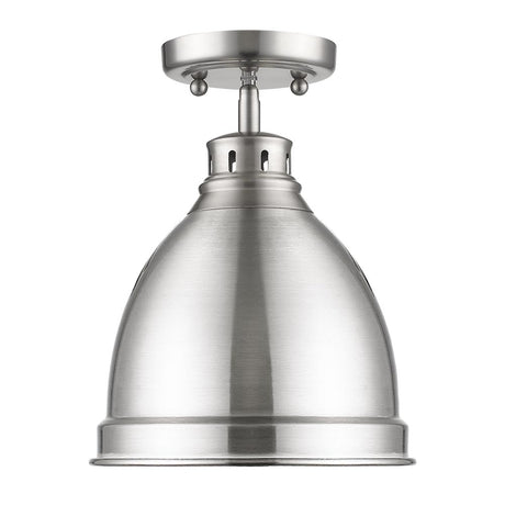 Duncan Flush Mount in Pewter with a Pewter Shade