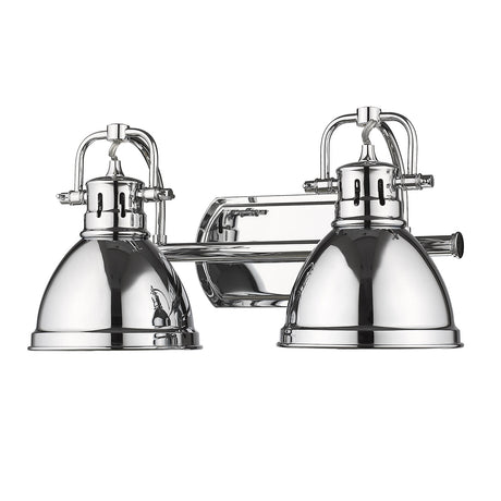 Duncan 2 Light Bath Vanity in Chrome with Chrome Shades