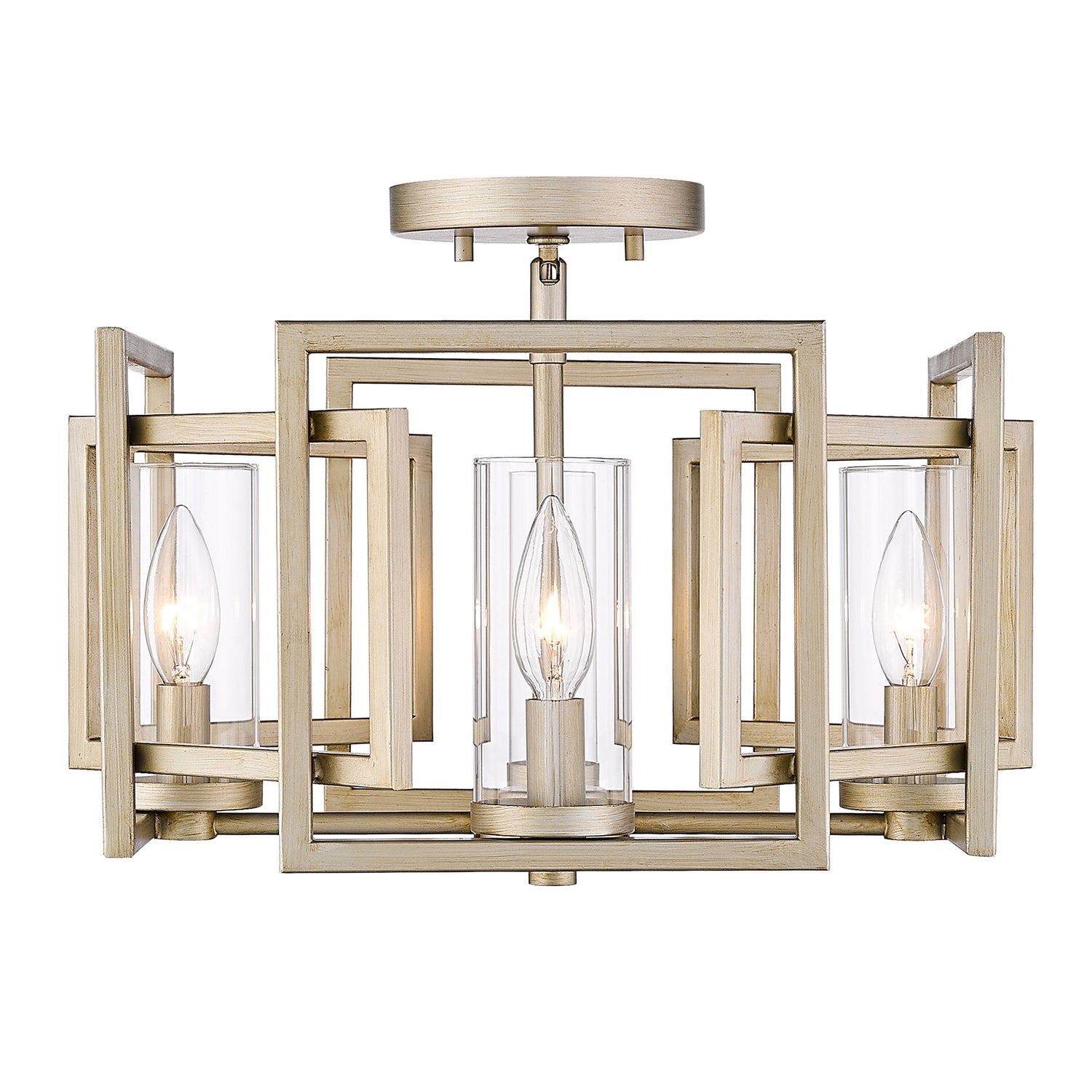 Marco Flush Mount in White Gold