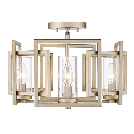 Marco Flush Mount in White Gold