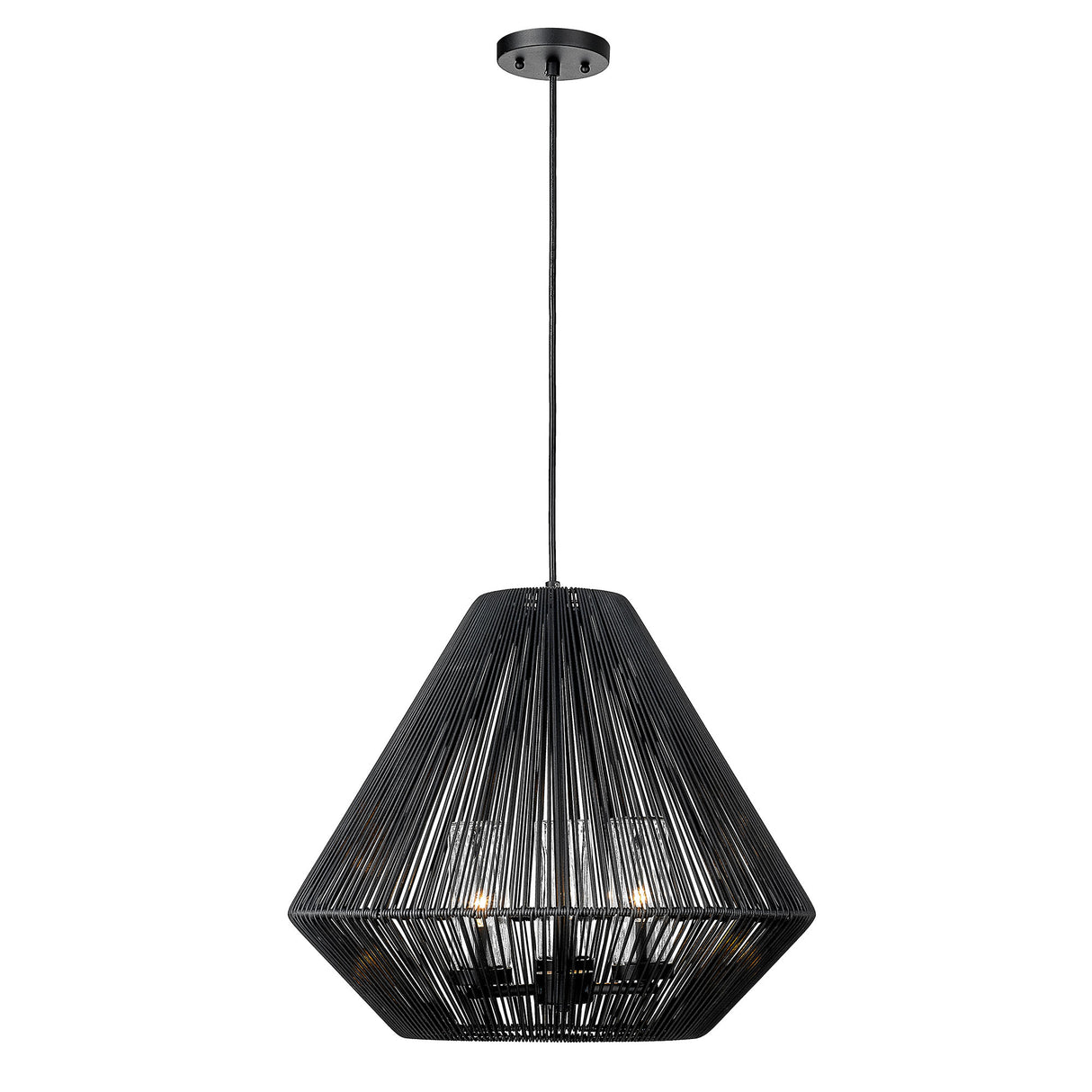 Valentina NB Natural Black 3 Light Pendant - Outdoor
