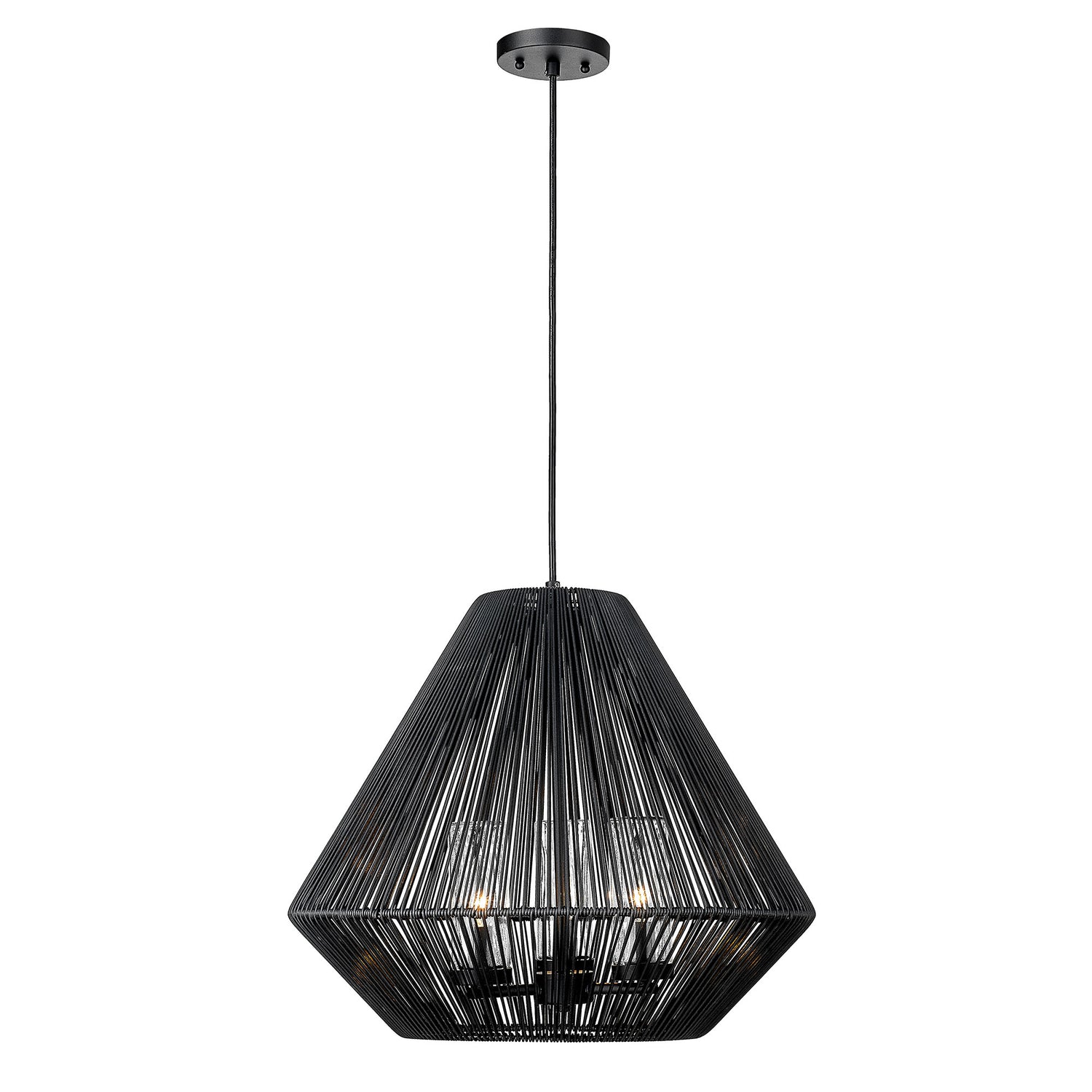 Valentina NB Natural Black 3 Light Pendant - Outdoor