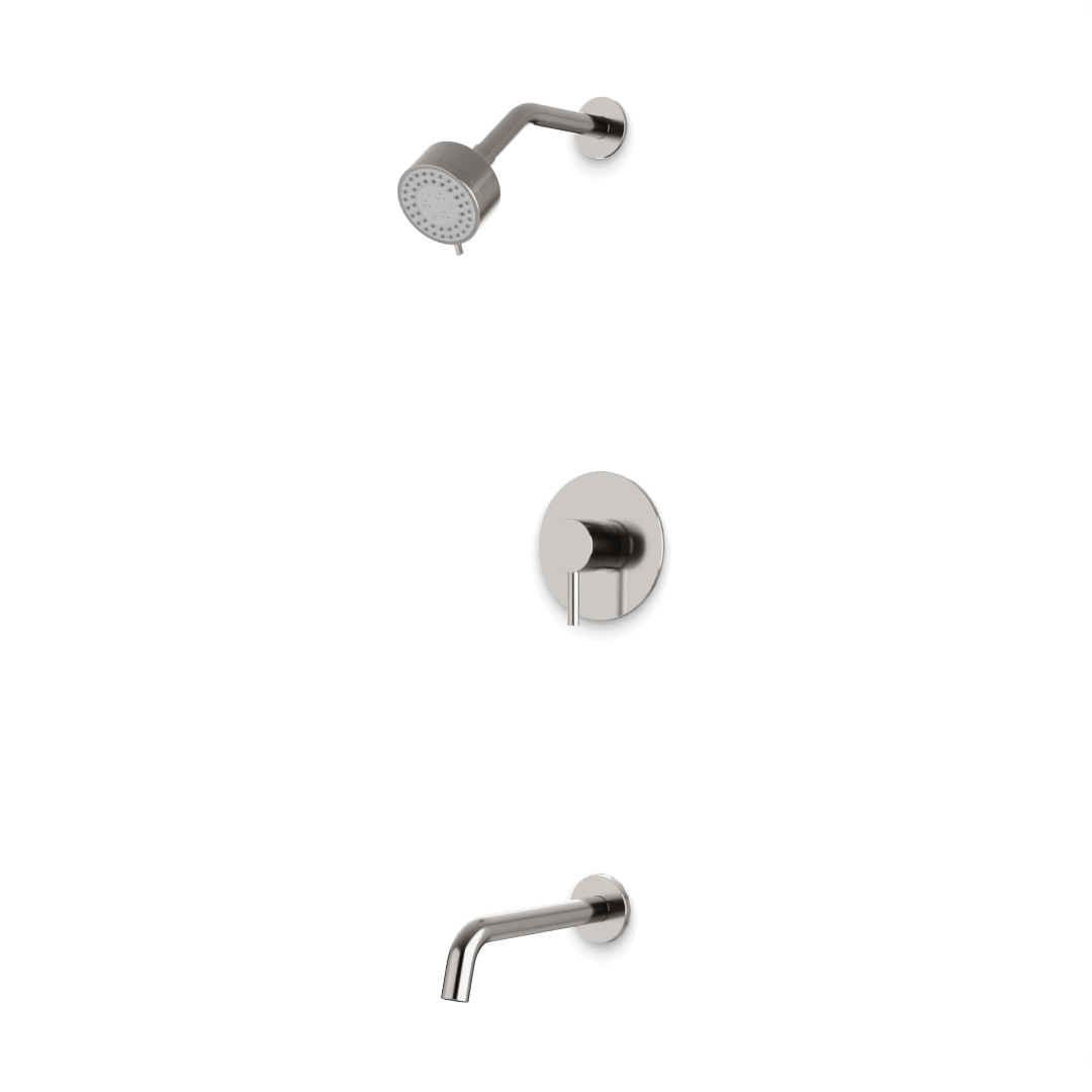 Artos Opera 2-Way Pressure Balance Multifunction Shower Trim Kit with Tub Filler Brushed Nickel – TS266BN