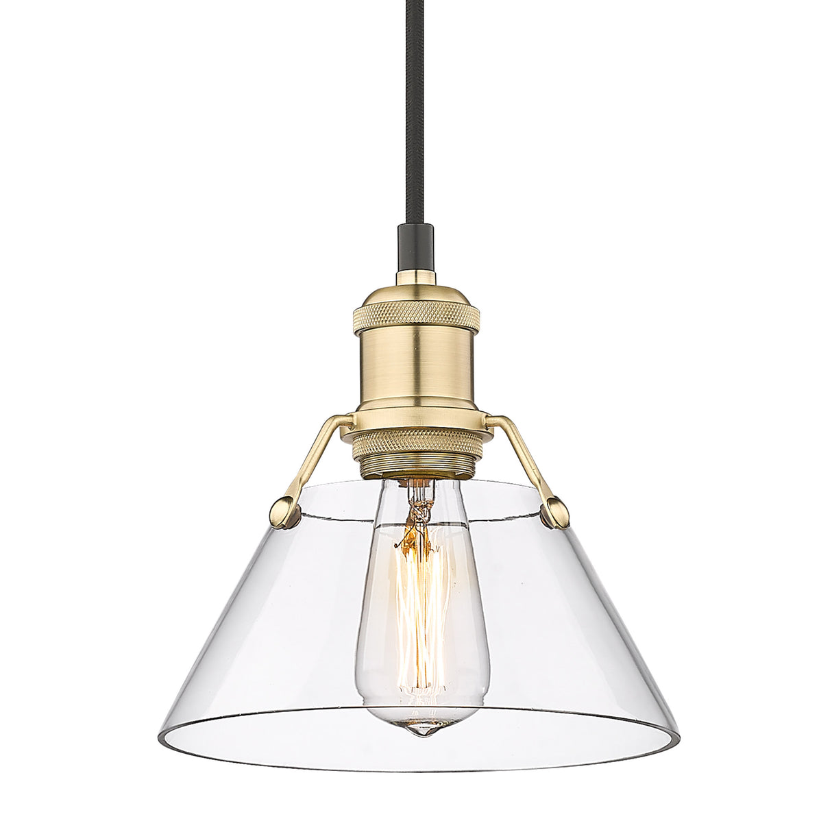 Orwell BCB Small Pendant in Brushed Champagne Bronze with Clear Glass Shade