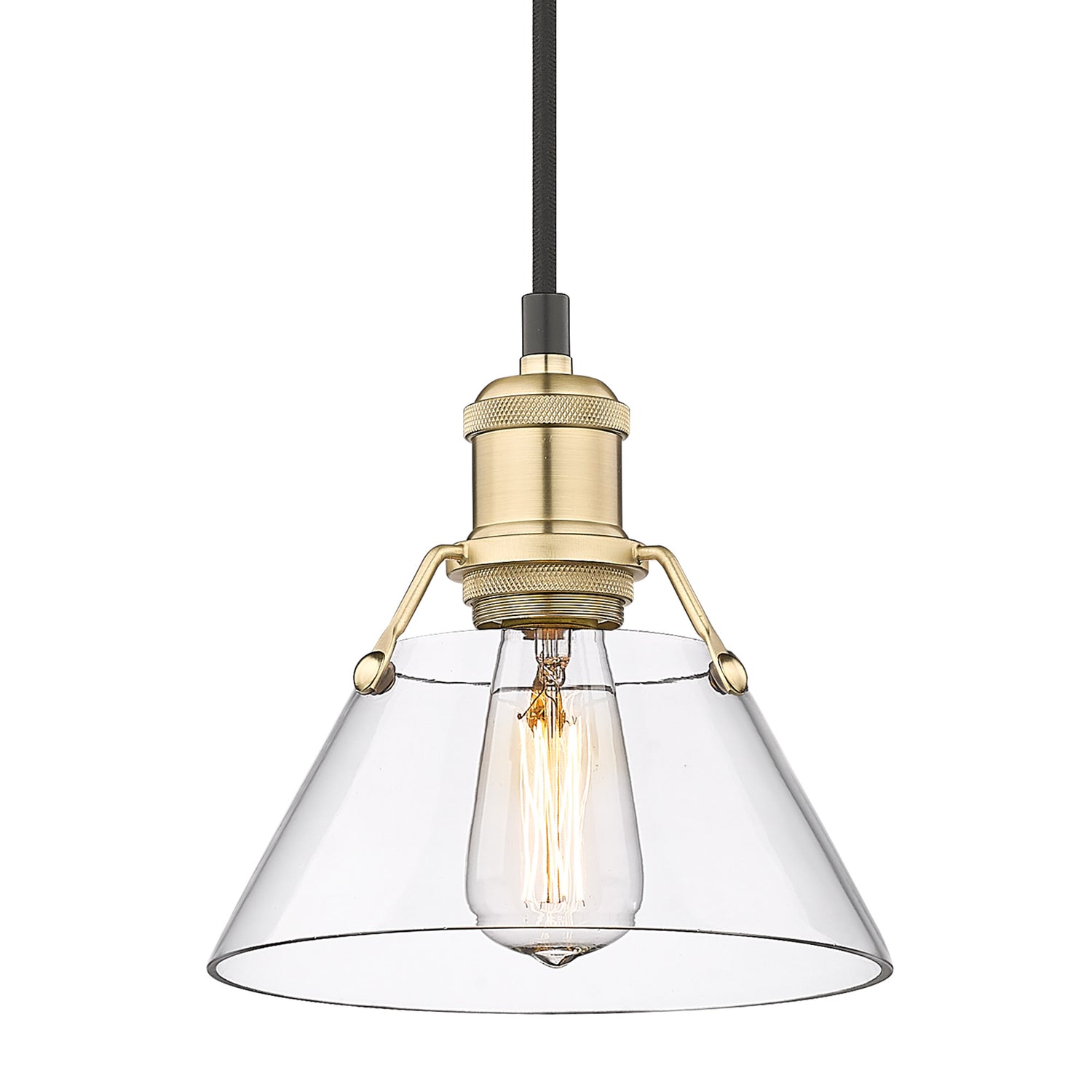 Orwell BCB Small Pendant in Brushed Champagne Bronze with Clear Glass Shade