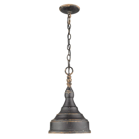 Keating 1-Light Pendant in Antique Black Iron