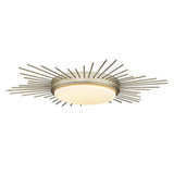 Kieran WG Flush Mount - 18" in White Gold with Opal Glass Shade