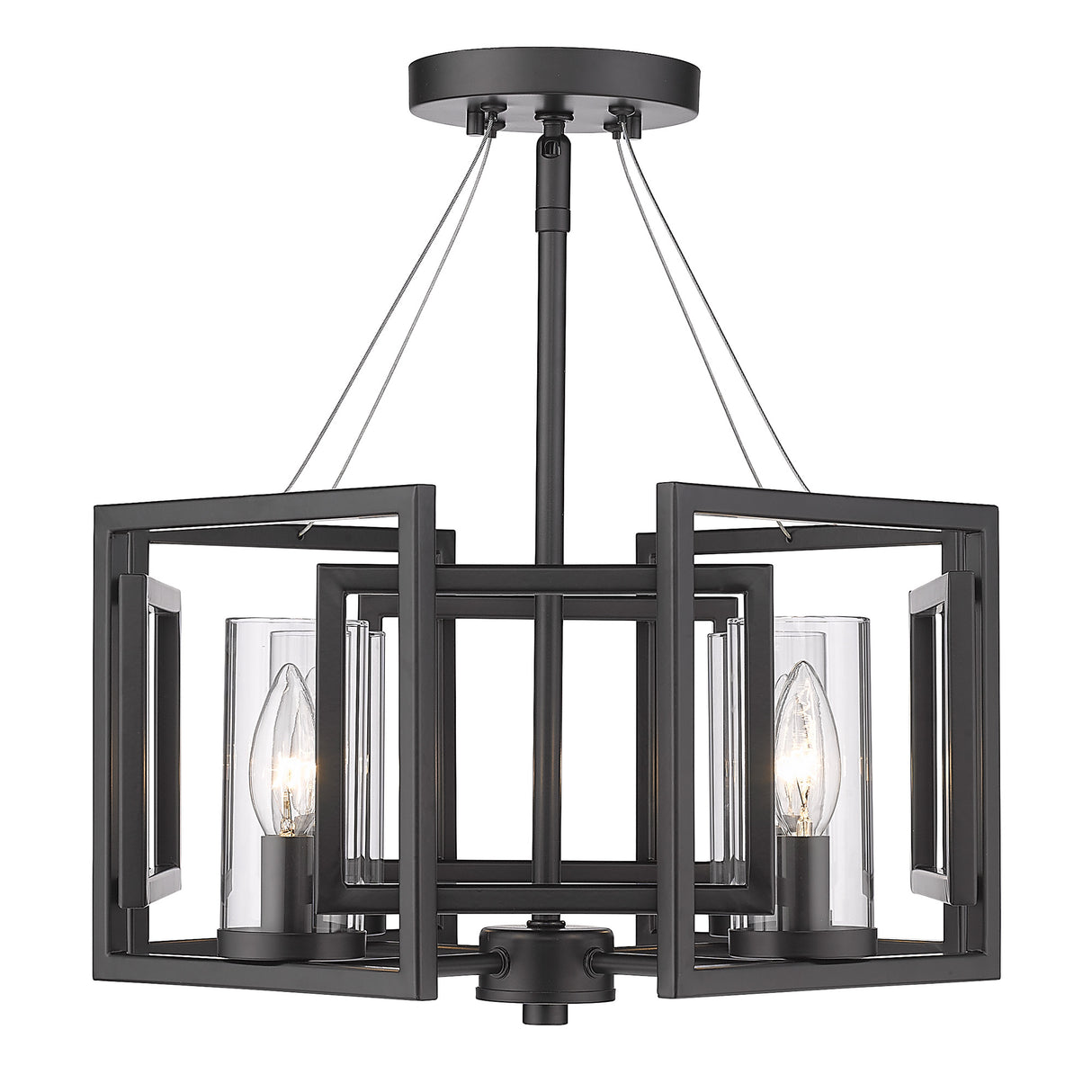 Marco Semi-Flush in Matte Black
