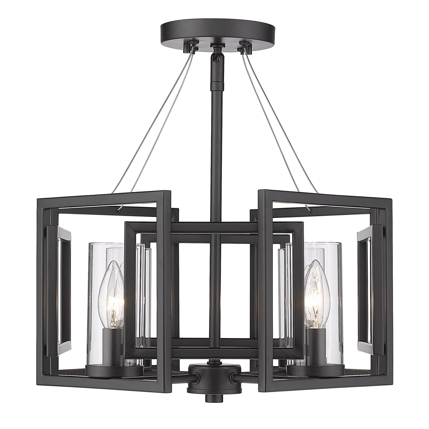 Marco Semi-Flush in Matte Black