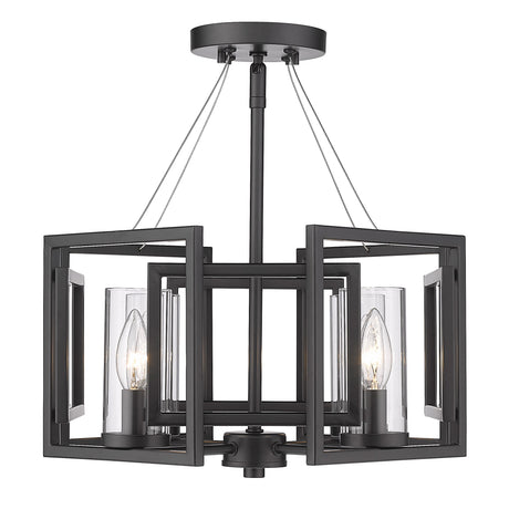 Marco Semi-Flush in Matte Black