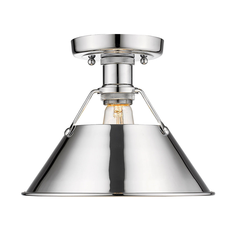 Orwell CH Flush Mount in Chrome with Chrome Shade