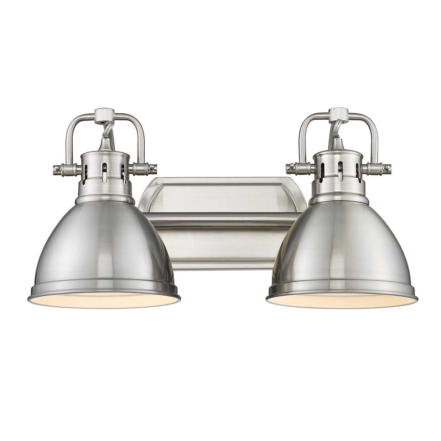 Duncan 2 Light Bath Vanity in Pewter with Pewter Shades