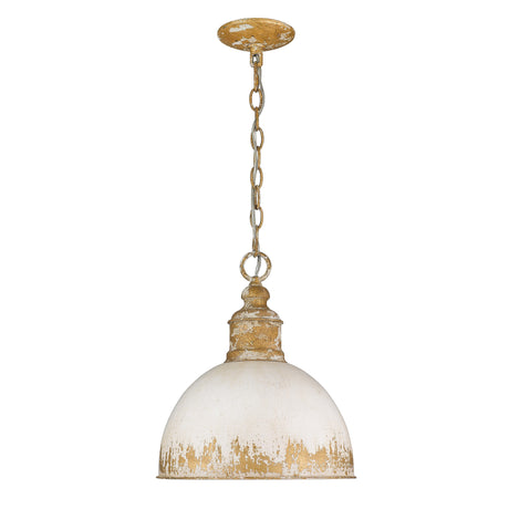 Alison Medium Pendant in Vintage Gold with Antique Ivory Shade
