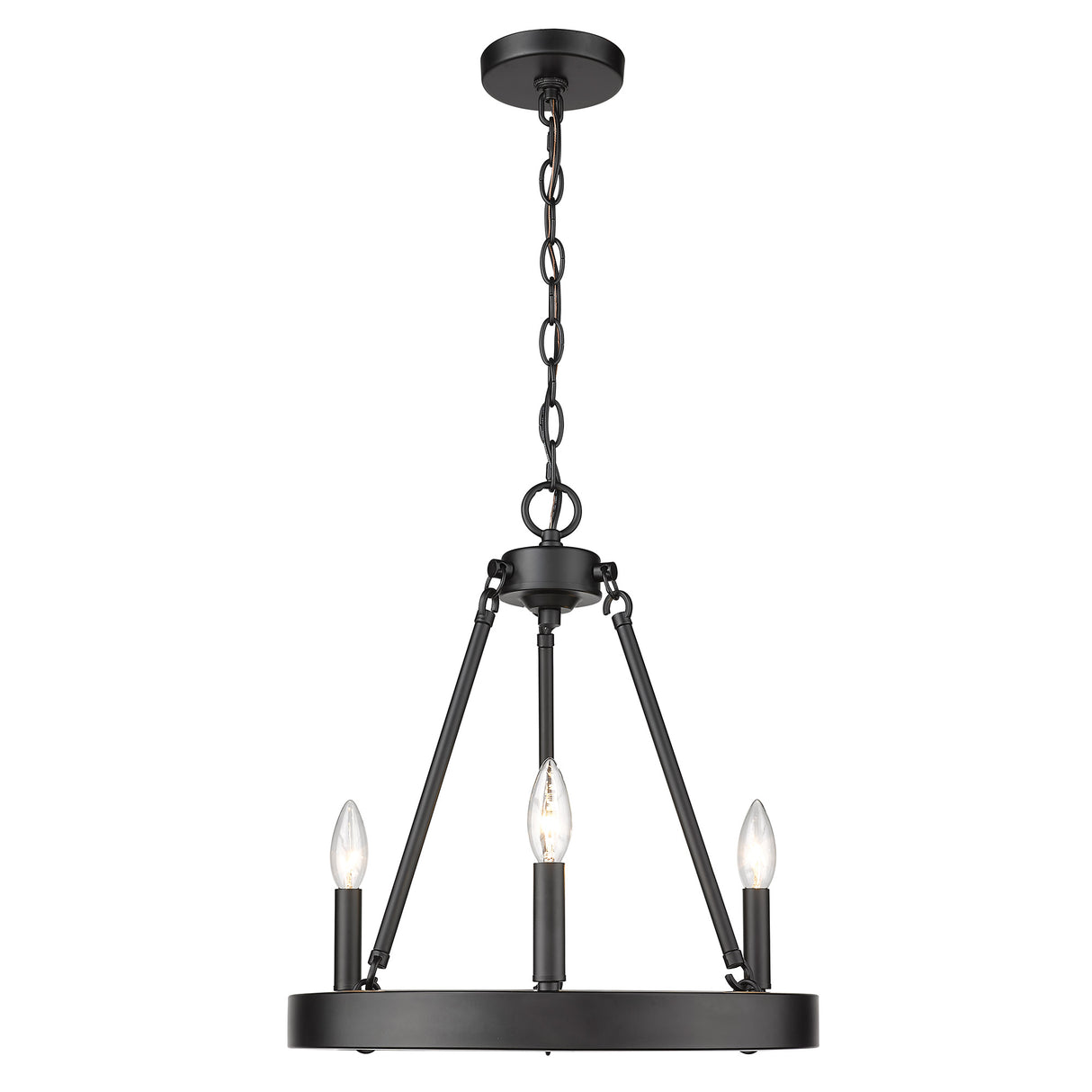 Alastair 3-Light Chandelier in Matte Black