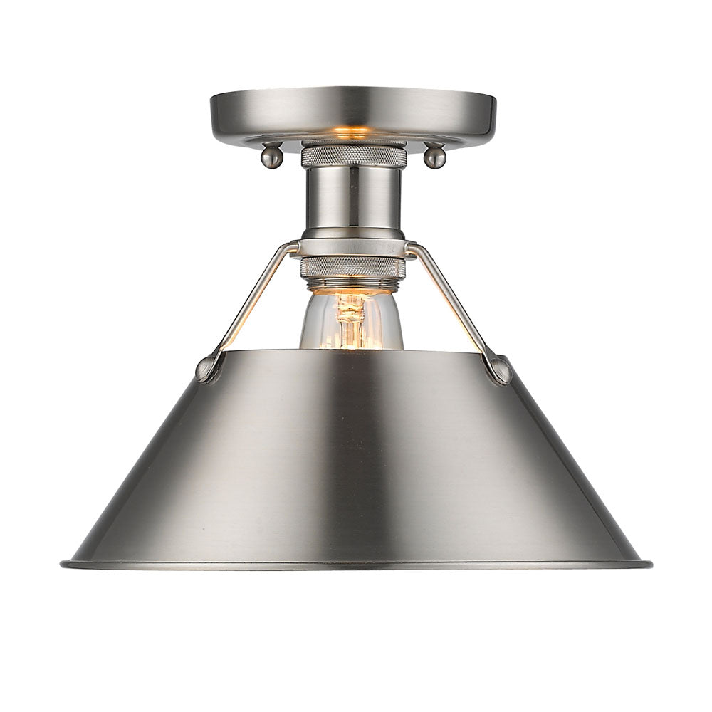 Orwell PW Flush Mount in Pewter with Pewter Shade