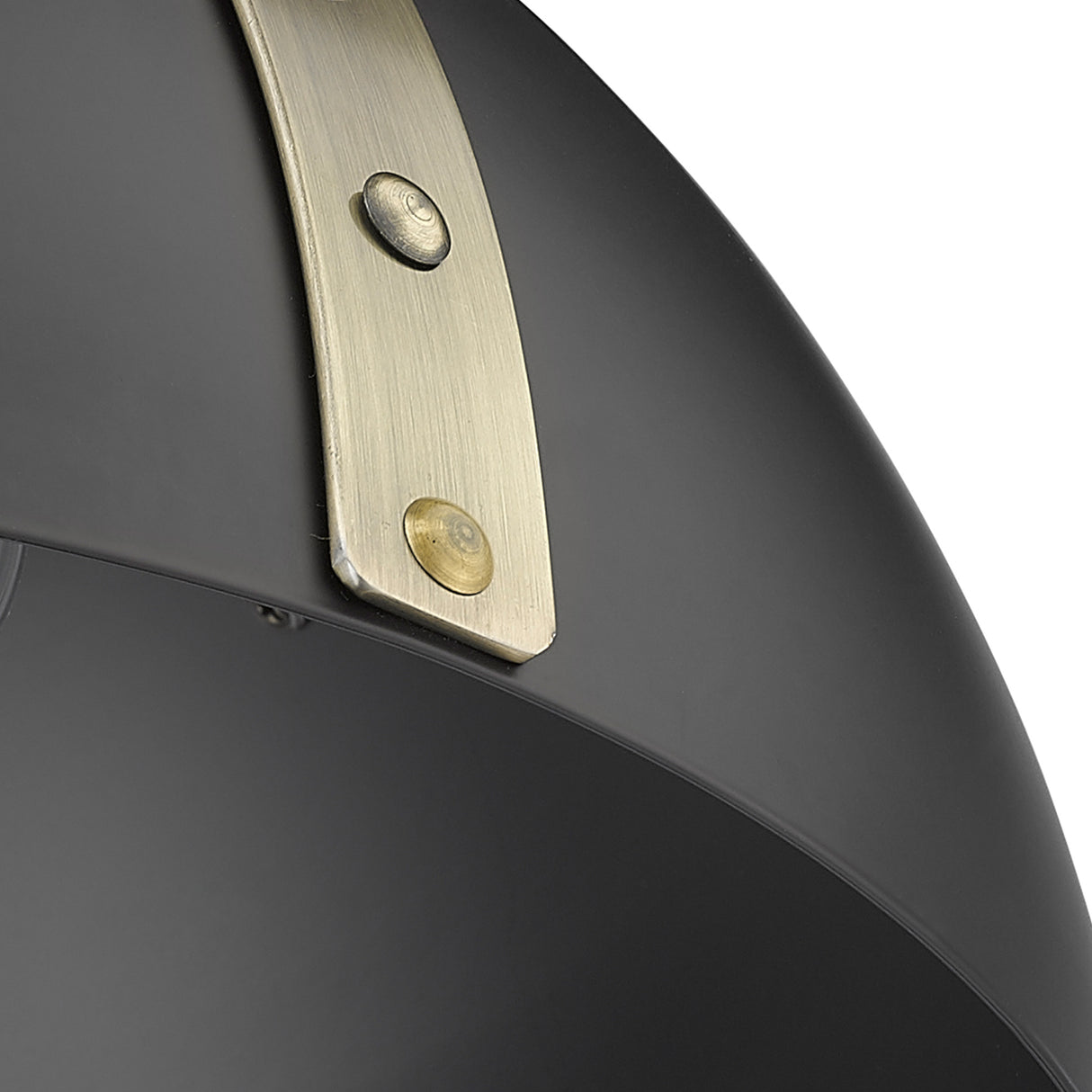Aldrich AB Small Pendant in Aged Brass with Matte Black Shade