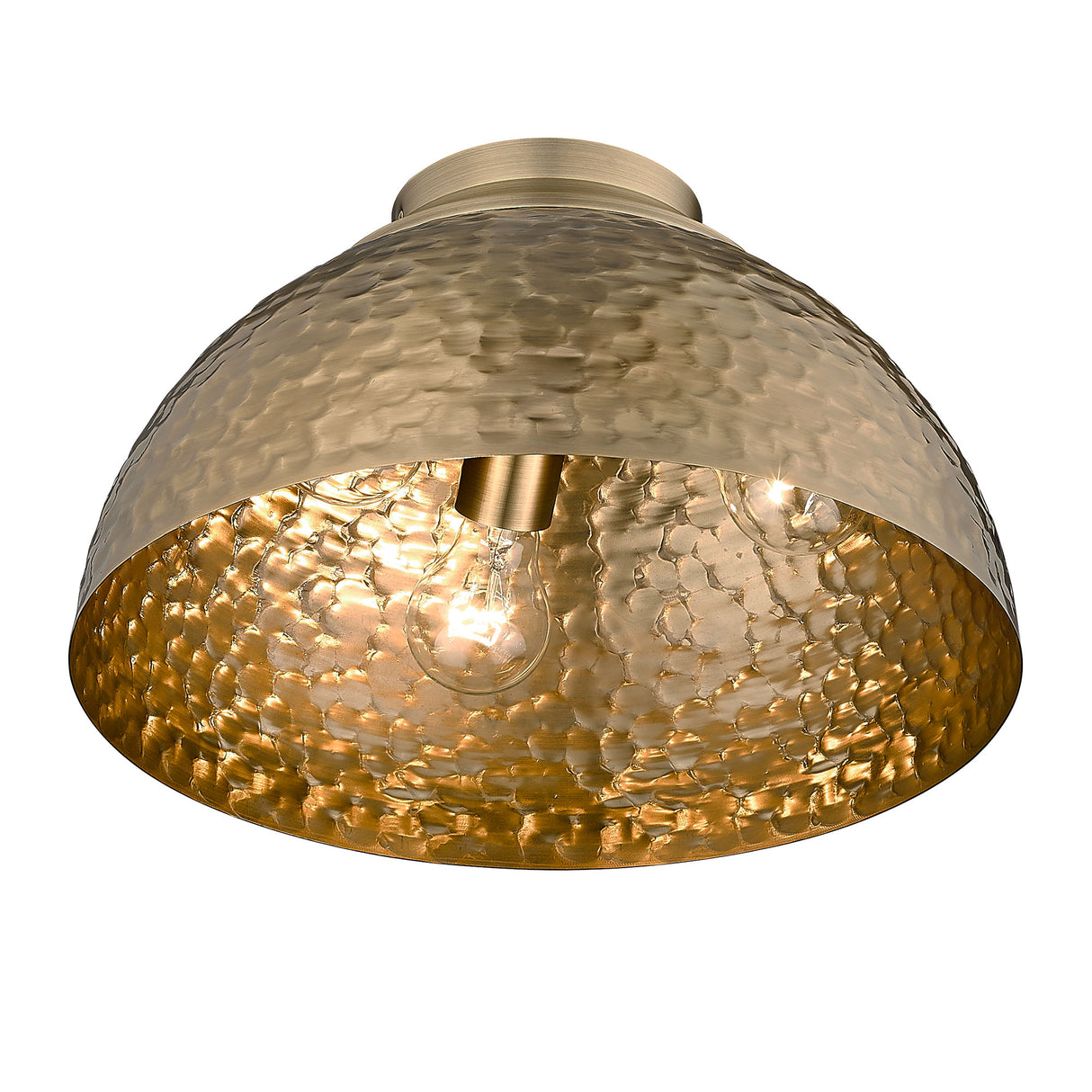 Shepard MBS Modern Brass 3 Light Flush Mount