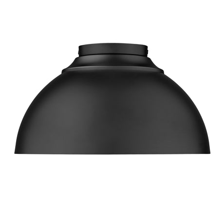 Zoey Flush Mount in Matte Black with Matte Black Shade