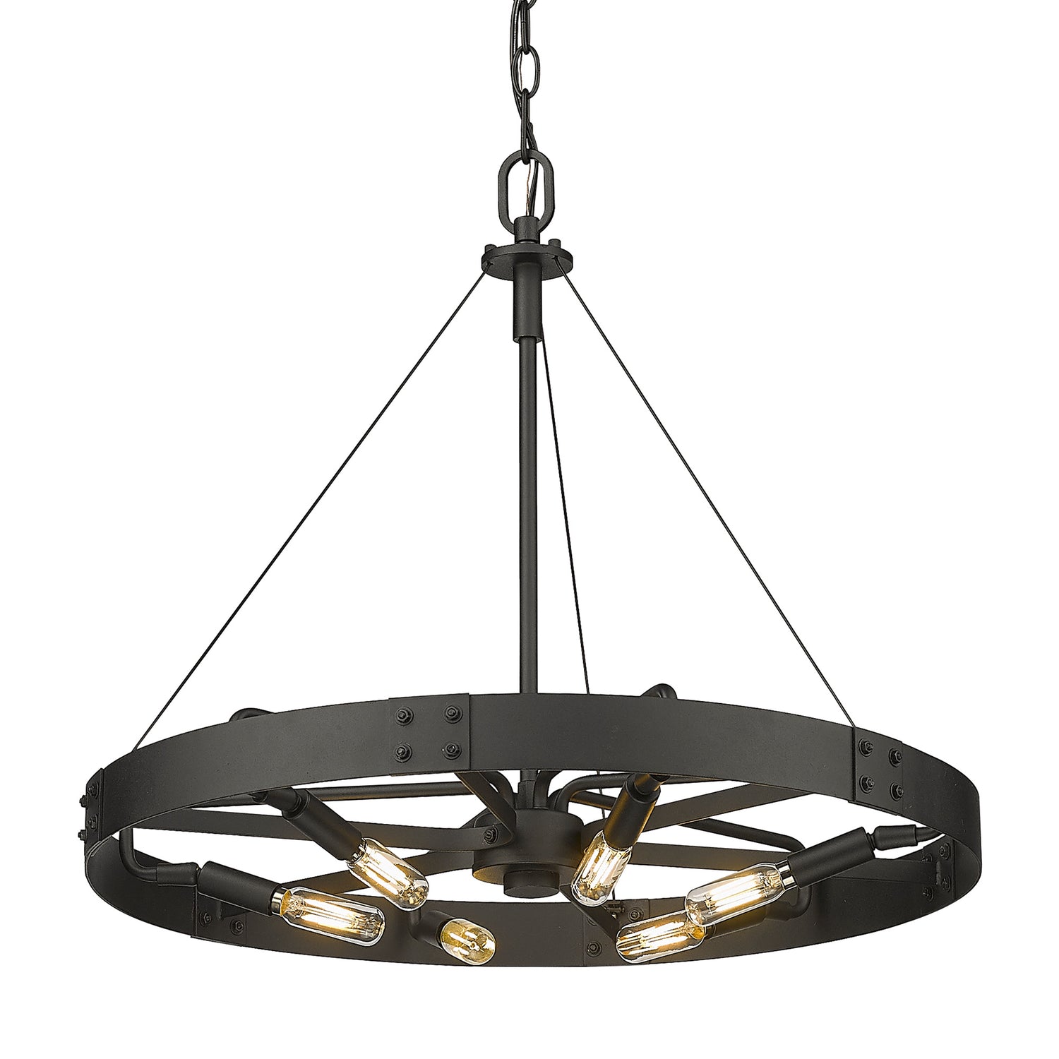 Vaughn Medium Pendant in Natural Black with Natural Black Accents