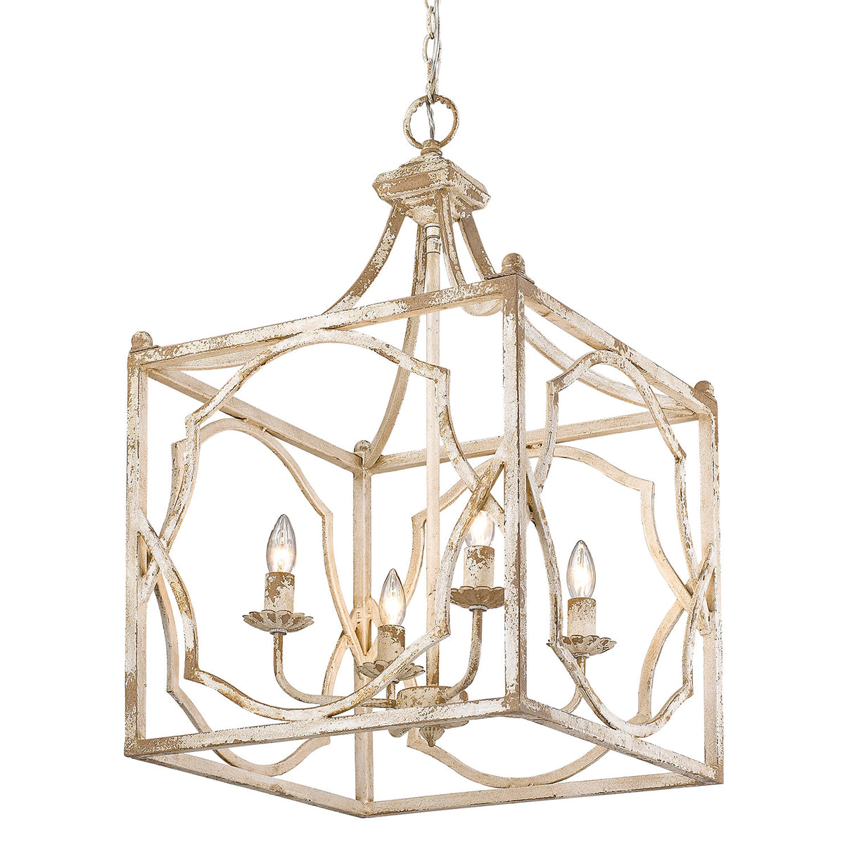 Laurent 4-Light Pendant in Antique Ivory