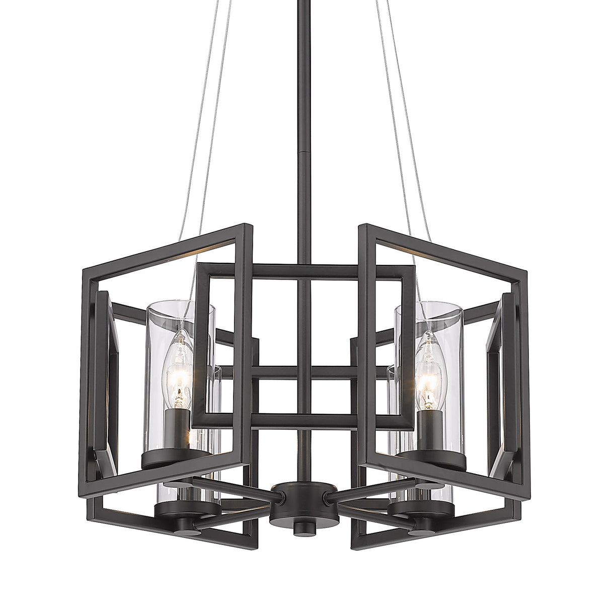 Marco 4 Light Pendant in Matte Black