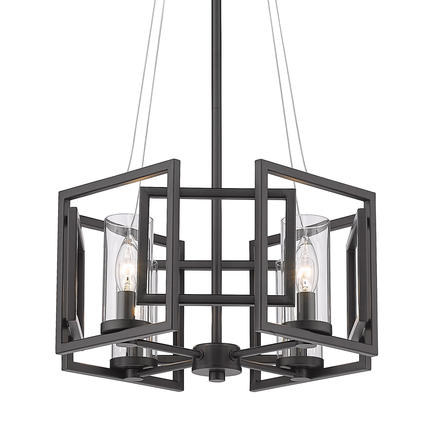 Marco 4 Light Pendant in Matte Black