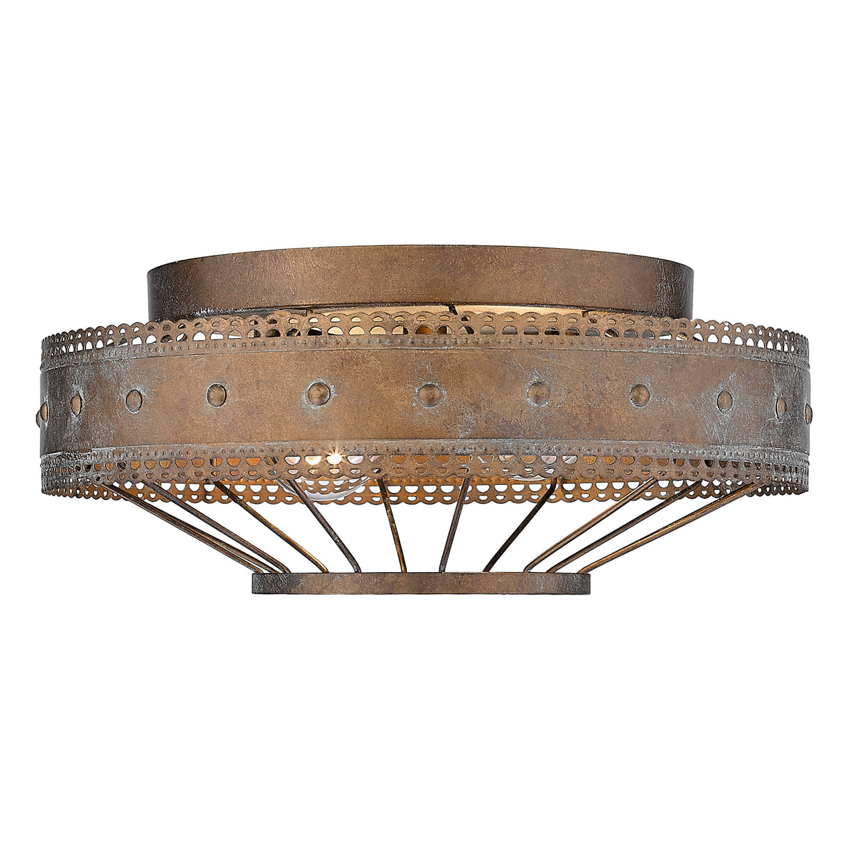 Ferris flush Mount in Copper Patina