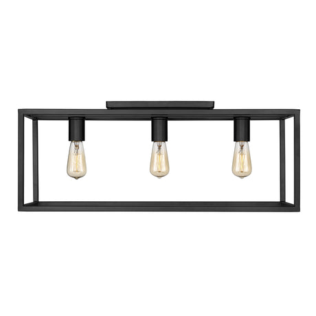 Wesson Flush Mount - 26" in Matte Black