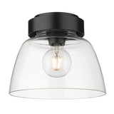 Remy Flush Mount - 10" in Matte Black with Clear Glass Shade