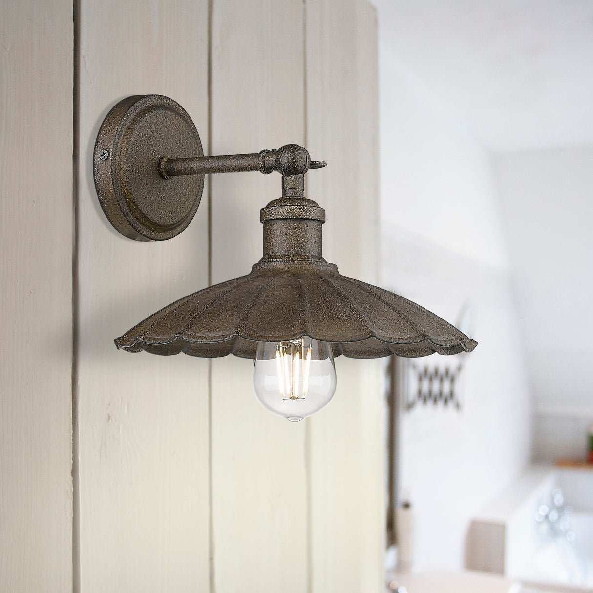 Clemence 1 Light Wall Sconce in Dark Rust