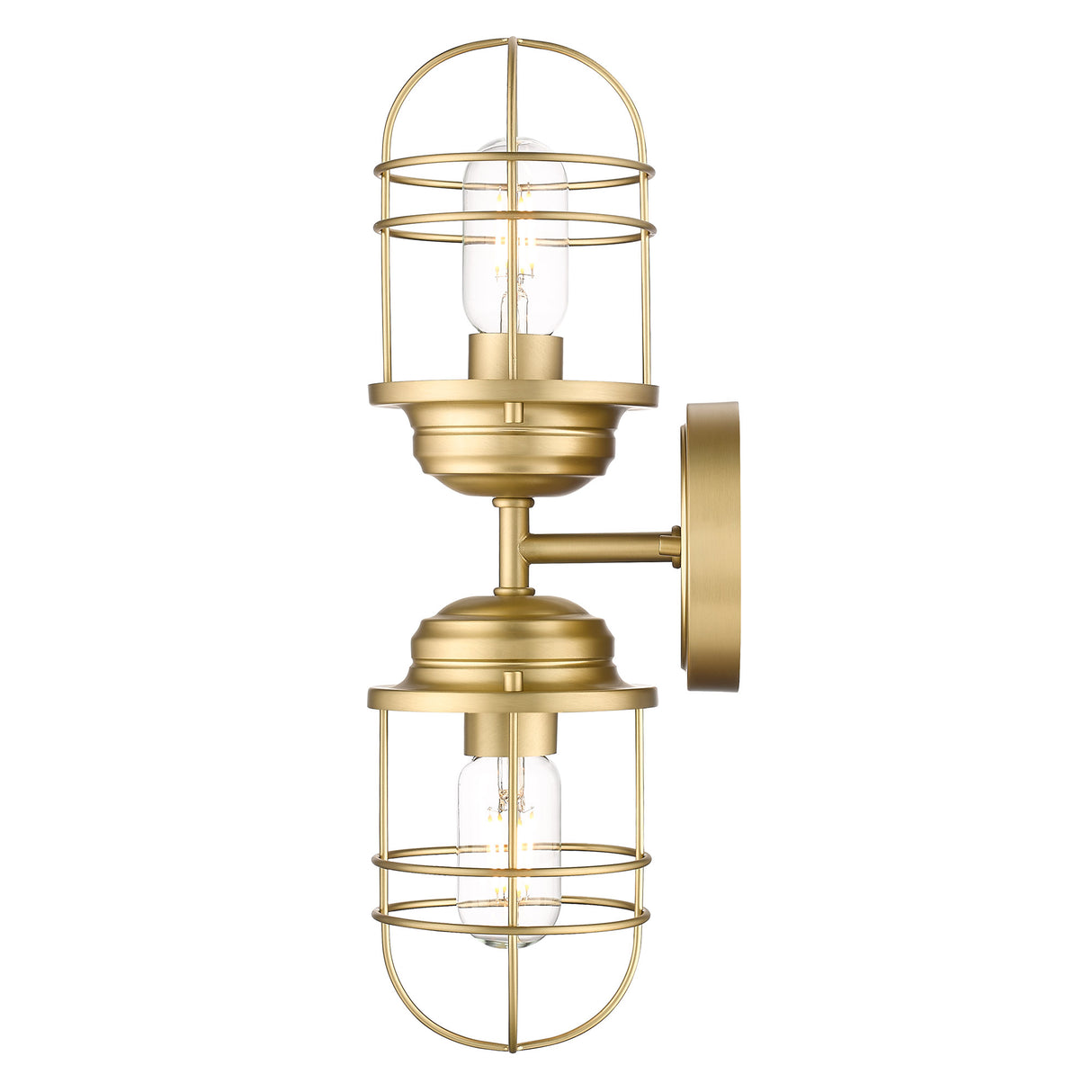 Seaport 2-Light Wall Sconce in Brushed Champagne Bronze