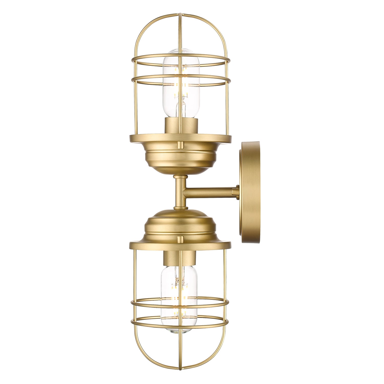 Seaport 2-Light Wall Sconce in Brushed Champagne Bronze